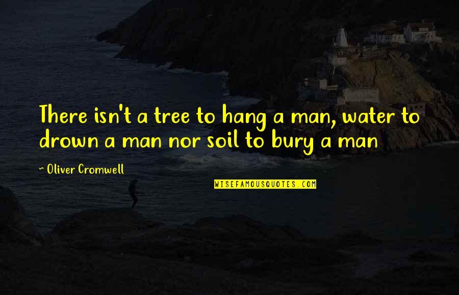Drown In Water Quotes By Oliver Cromwell: There isn't a tree to hang a man,