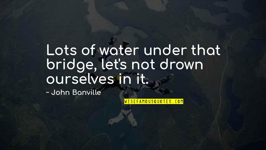 Drown Quotes By John Banville: Lots of water under that bridge, let's not