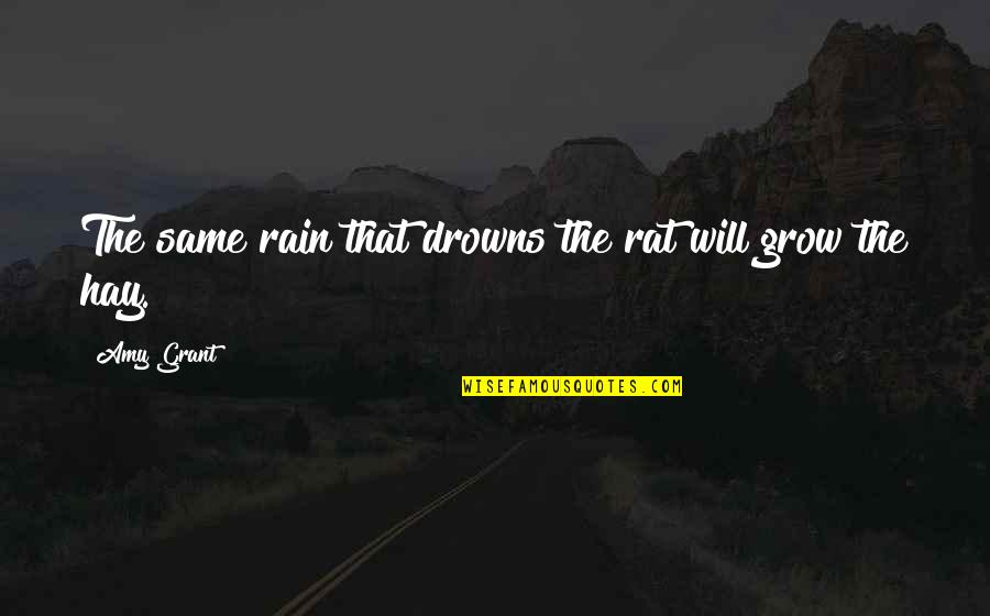 Drowns Quotes By Amy Grant: The same rain that drowns the rat will