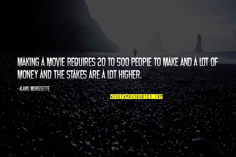 Drudgedg Quotes By Alanis Morissette: Making a movie requires 20 to 500 people