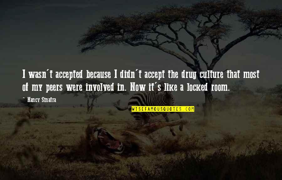Drug Culture Quotes By Nancy Sinatra: I wasn't accepted because I didn't accept the