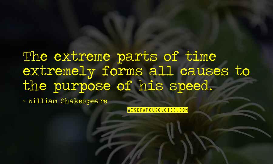 Drug Culture Quotes By William Shakespeare: The extreme parts of time extremely forms all
