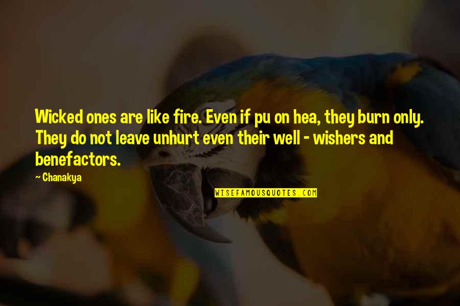 Drug Free Sayings And Quotes By Chanakya: Wicked ones are like fire. Even if pu