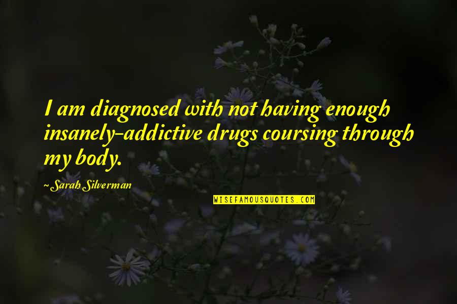 Drugs And Depression Quotes By Sarah Silverman: I am diagnosed with not having enough insanely-addictive