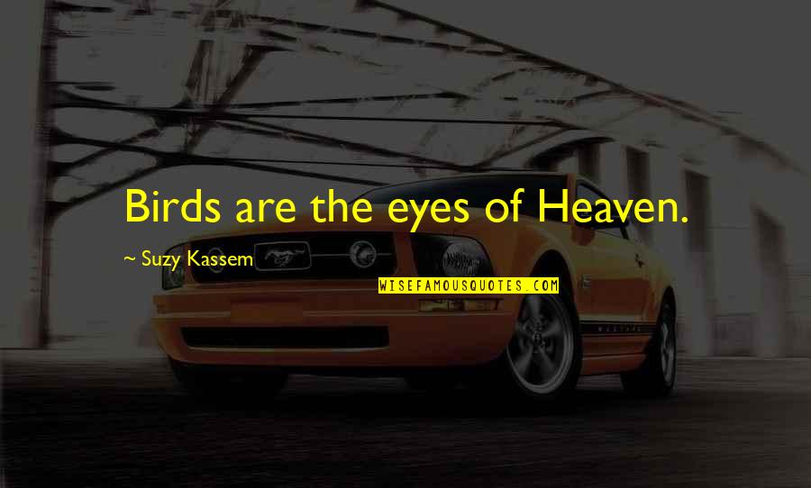 Drugs And Partying Quotes By Suzy Kassem: Birds are the eyes of Heaven.