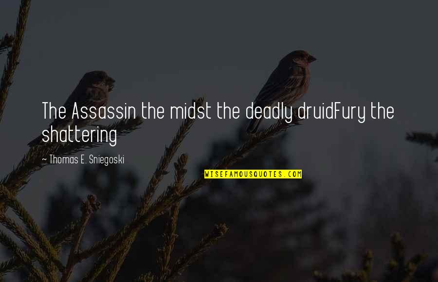 Druid Quotes By Thomas E. Sniegoski: The Assassin the midst the deadly druidFury the