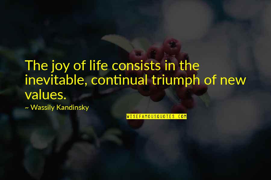 Druk Maken Quotes By Wassily Kandinsky: The joy of life consists in the inevitable,
