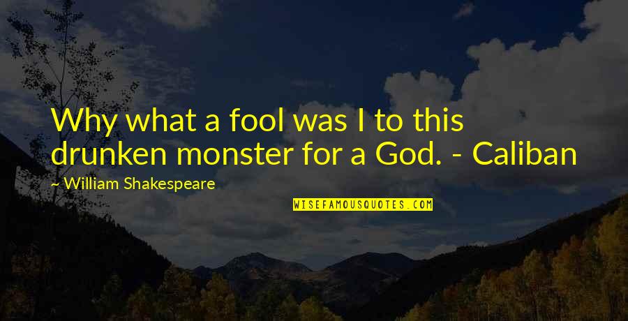 Drunken Quotes By William Shakespeare: Why what a fool was I to this