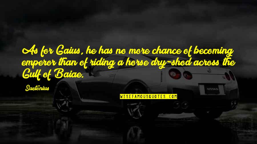 Dry As Quotes By Suetonius: As for Gaius, he has no more chance