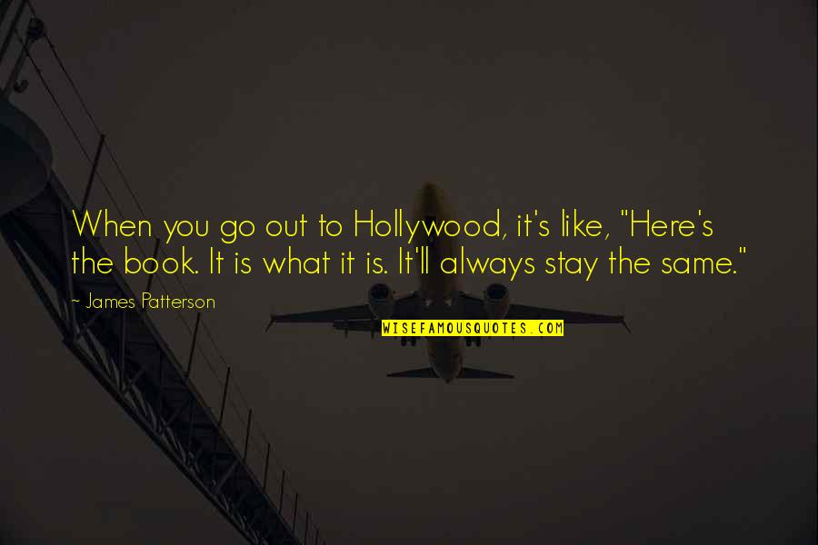Drys Stock Quotes By James Patterson: When you go out to Hollywood, it's like, Drys Stock Quotes By James Patterson: When you go out to Hollywood, it's like,