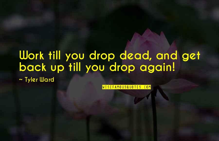 Dsire Solar Quotes By Tyler Ward: Work till you drop dead, and get back