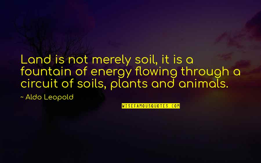 Dslr In Hand Quotes By Aldo Leopold: Land is not merely soil, it is a