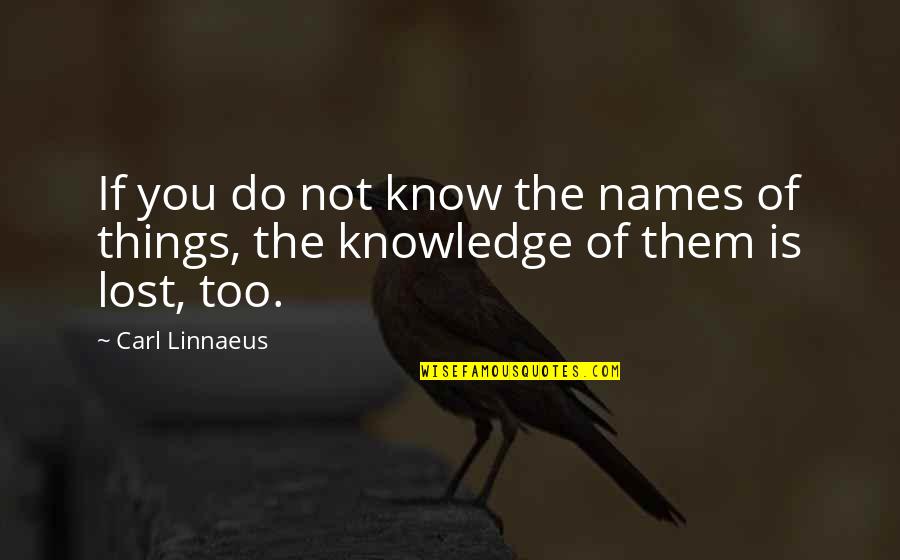 Dslr Photo Quotes By Carl Linnaeus: If you do not know the names of