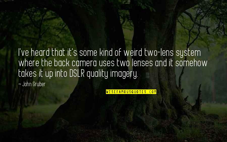 Dslr Quotes By John Gruber: I've heard that it's some kind of weird
