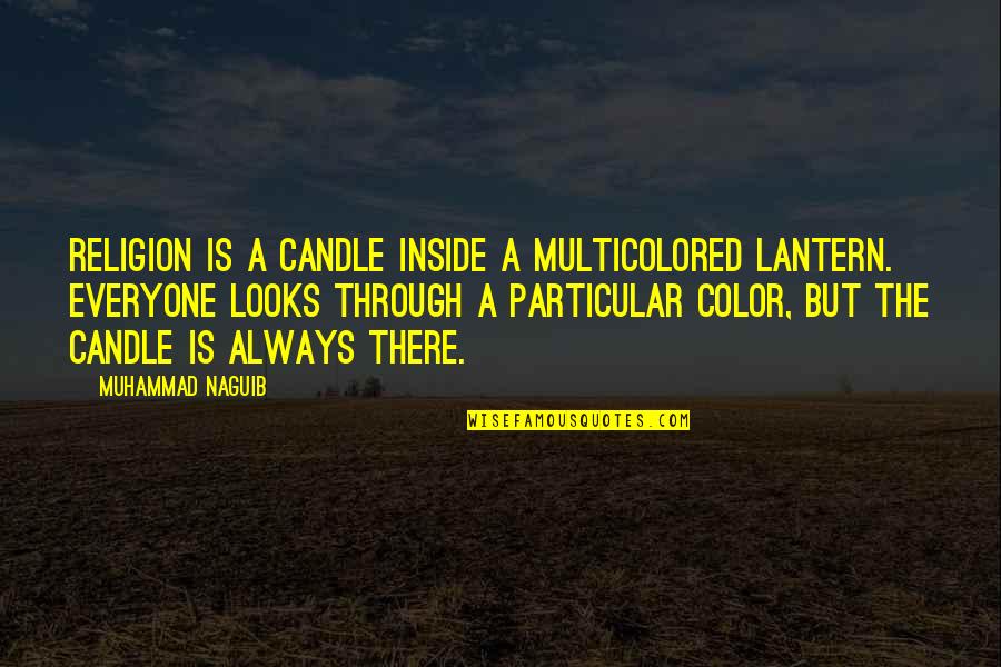 Dsv Couriers Quotes By Muhammad Naguib: Religion is a candle inside a multicolored lantern.