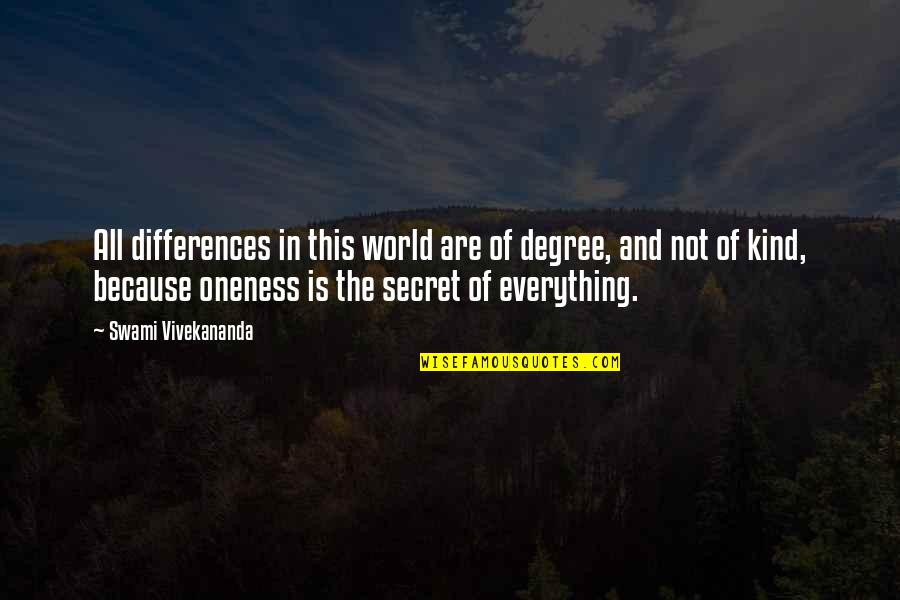 Dualisms In The Bible Quotes By Swami Vivekananda: All differences in this world are of degree,