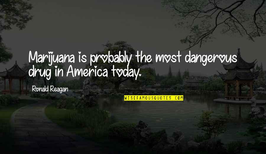 Dubliners Important Quotes By Ronald Reagan: Marijuana is probably the most dangerous drug in Dubliners Important Quotes By Ronald Reagan: Marijuana is probably the most dangerous drug in