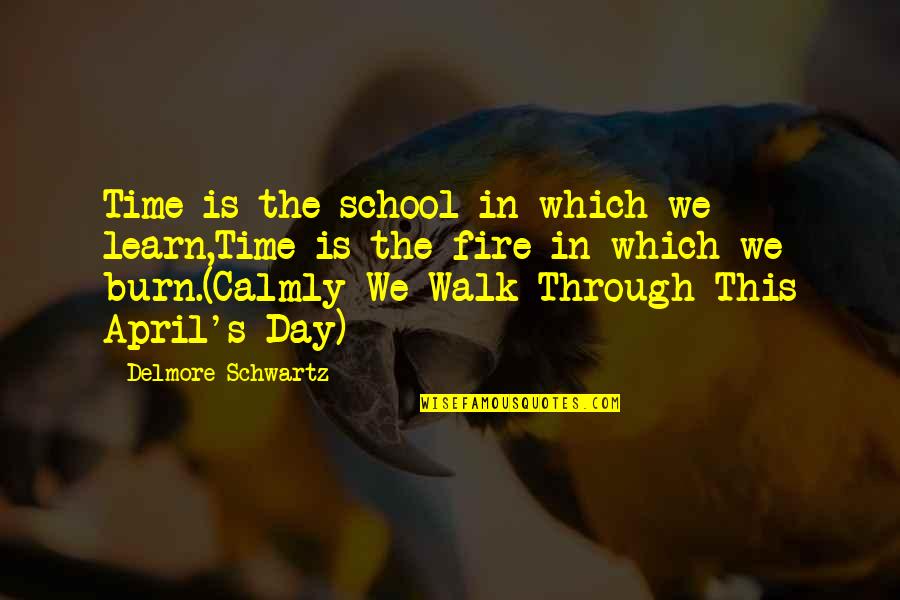 Dubowski Satellite Quotes By Delmore Schwartz: Time is the school in which we learn,Time