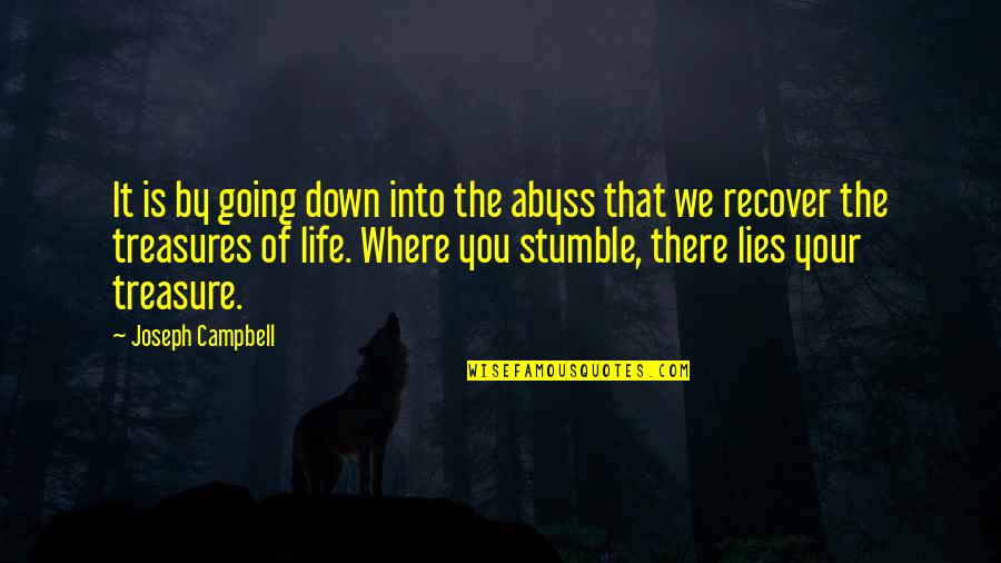 Duche Quotes By Joseph Campbell: It is by going down into the abyss Duche Quotes By Joseph Campbell: It is by going down into the abyss