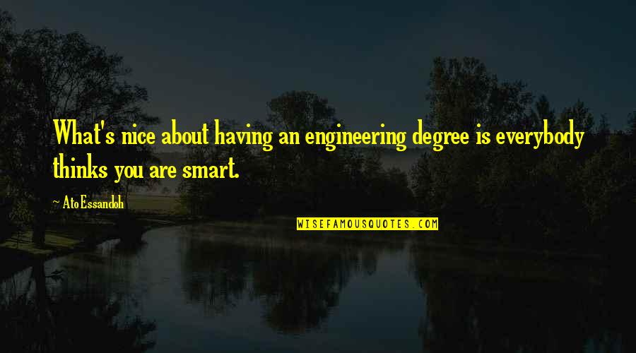 Duchwar Quotes By Ato Essandoh: What's nice about having an engineering degree is