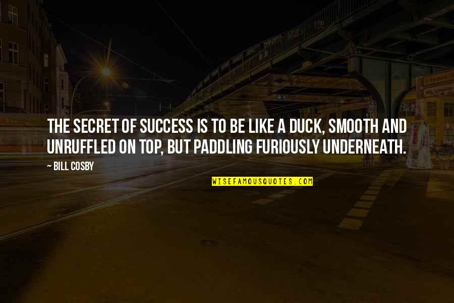 Duck Paddling Underneath Quotes By Bill Cosby: The secret of success is to be like