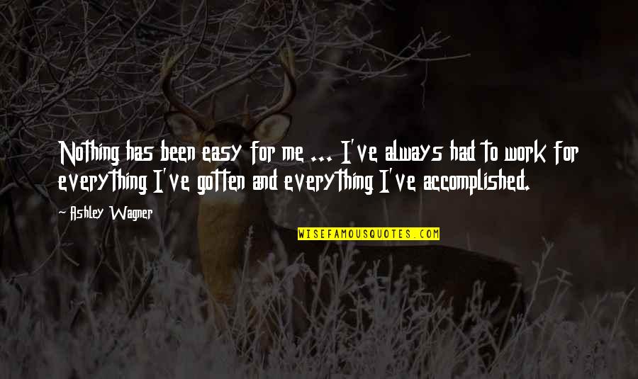 Dudar In English Quotes By Ashley Wagner: Nothing has been easy for me ... I've Dudar In English Quotes By Ashley Wagner: Nothing has been easy for me ... I've
