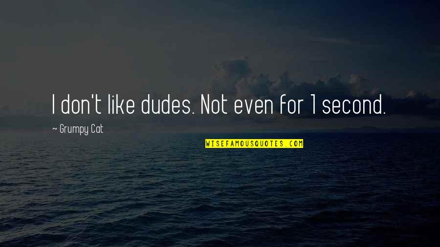 Dudes Quotes By Grumpy Cat: I don't like dudes. Not even for 1