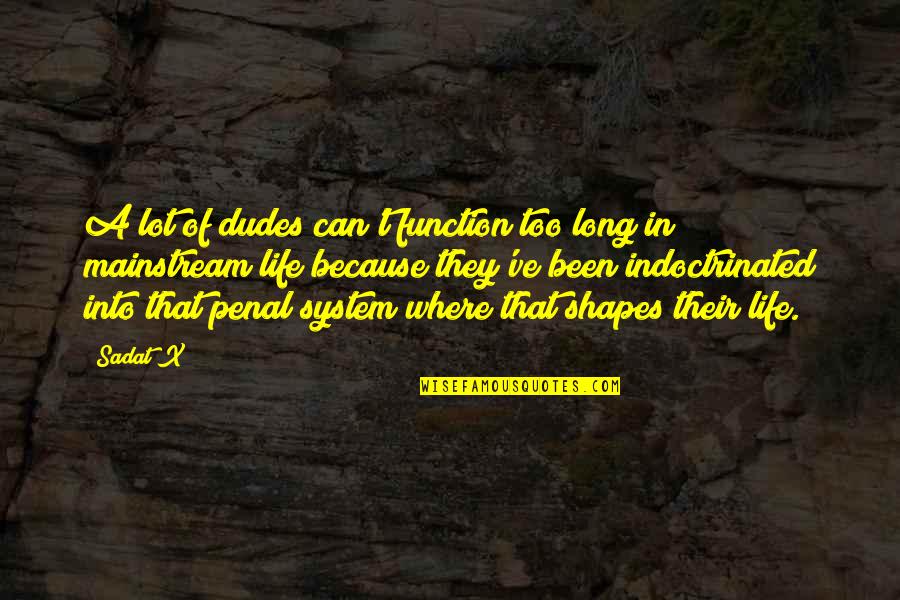 Dudes Quotes By Sadat X: A lot of dudes can't function too long