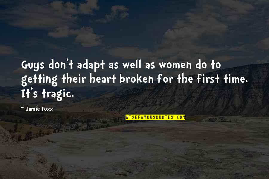 Dudette Scene Quotes By Jamie Foxx: Guys don't adapt as well as women do Dudette Scene Quotes By Jamie Foxx: Guys don't adapt as well as women do