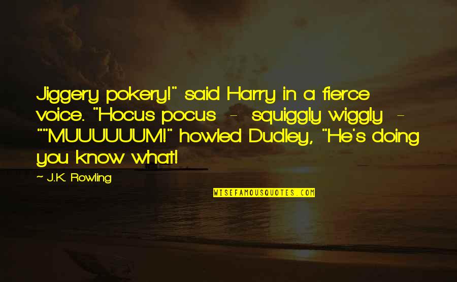 Dudley's Quotes By J.K. Rowling: Jiggery pokery!" said Harry in a fierce voice. Dudley's Quotes By J.K. Rowling: Jiggery pokery!" said Harry in a fierce voice.