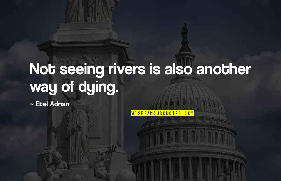 Duelul Pianelor Quotes By Etel Adnan: Not seeing rivers is also another way of