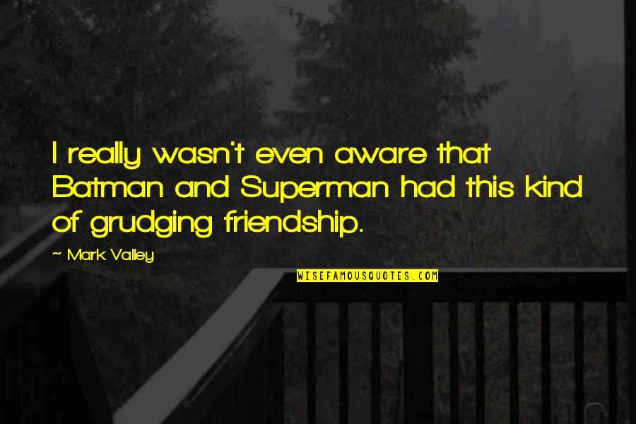 Duerden Bountiful Quotes By Mark Valley: I really wasn't even aware that Batman and