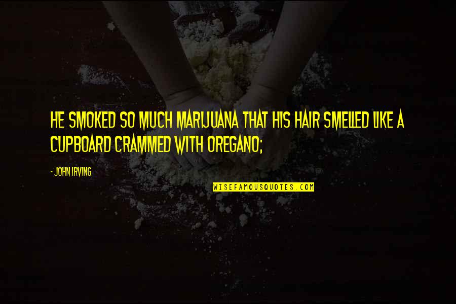 Duermen Los Delfines Quotes By John Irving: He smoked so much marijuana that his hair