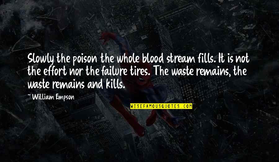 Duetto Movie Quotes By William Empson: Slowly the poison the whole blood stream fills. Duetto Movie Quotes By William Empson: Slowly the poison the whole blood stream fills.