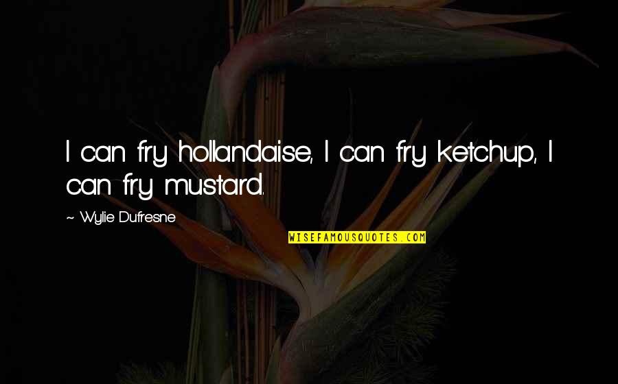 Dufresne Quotes By Wylie Dufresne: I can fry hollandaise, I can fry ketchup,