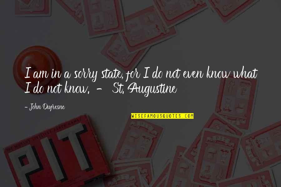 Dufresne's Quotes By John Dufresne: I am in a sorry state, for I