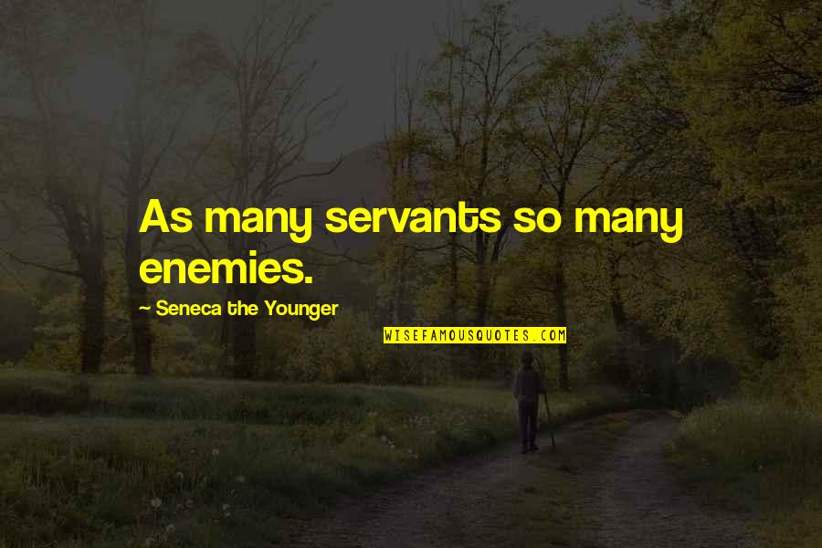 Dugally Oberfeld Quotes By Seneca The Younger: As many servants so many enemies. Dugally Oberfeld Quotes By Seneca The Younger: As many servants so many enemies.