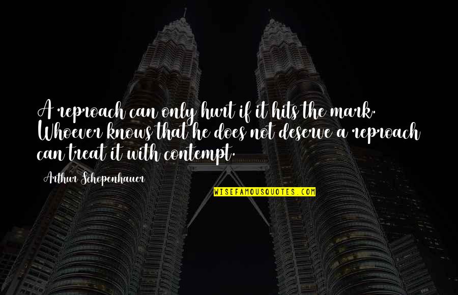 Duikerspak Quotes By Arthur Schopenhauer: A reproach can only hurt if it hits Duikerspak Quotes By Arthur Schopenhauer: A reproach can only hurt if it hits