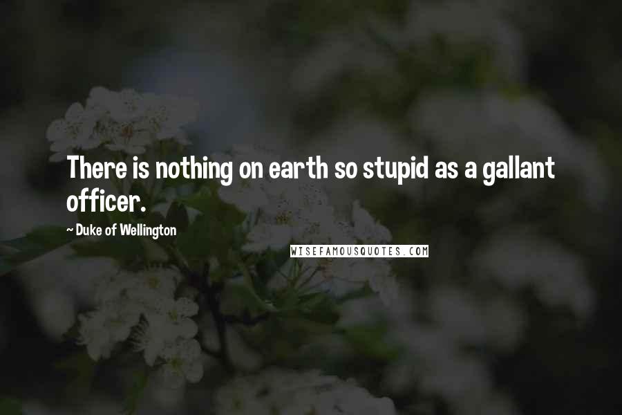 Duke Of Wellington quotes: There is nothing on earth so stupid as a gallant officer.