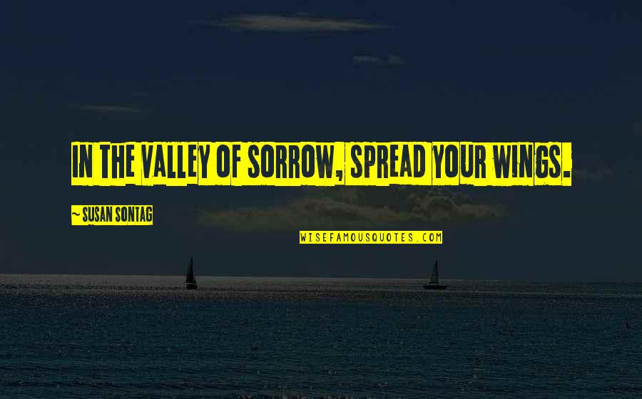 Dukun Santet Quotes By Susan Sontag: In the valley of sorrow, spread your wings. Dukun Santet Quotes By Susan Sontag: In the valley of sorrow, spread your wings.