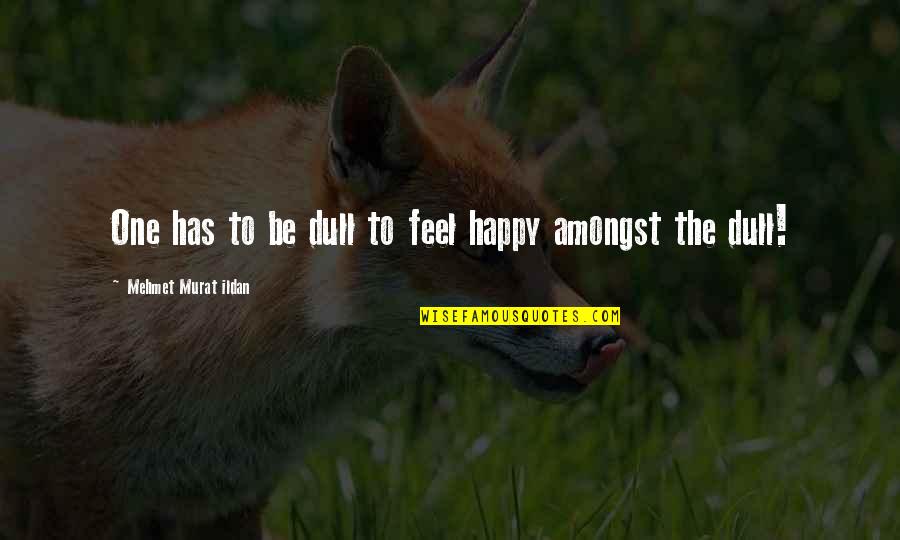 Dull Quotes By Mehmet Murat Ildan: One has to be dull to feel happy