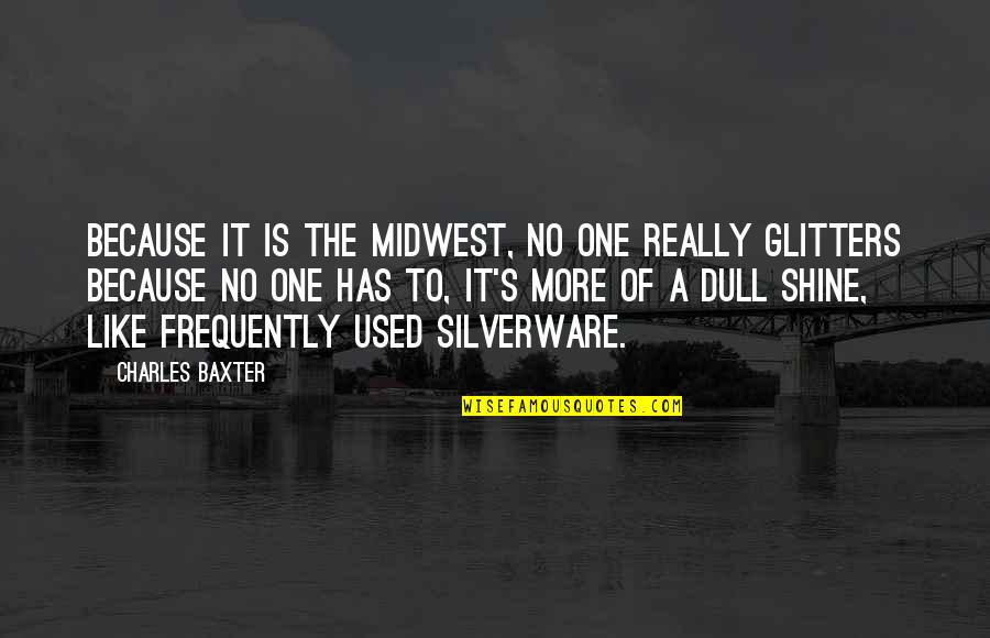 Dull Your Shine Quotes By Charles Baxter: Because it is the Midwest, no one really