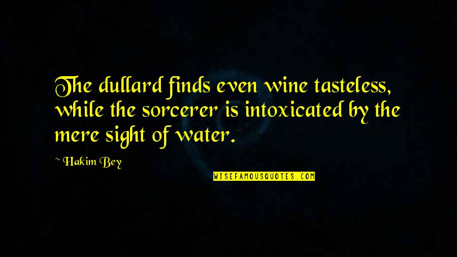 Dullard Quotes By Hakim Bey: The dullard finds even wine tasteless, while the