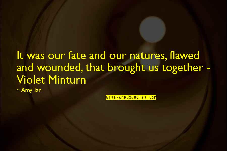 Dulovce Quotes By Amy Tan: It was our fate and our natures, flawed Dulovce Quotes By Amy Tan: It was our fate and our natures, flawed