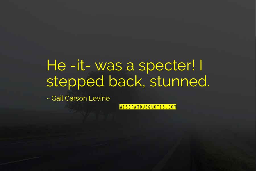 Dumb Blonde Stereotype Quotes By Gail Carson Levine: He -it- was a specter! I stepped back,