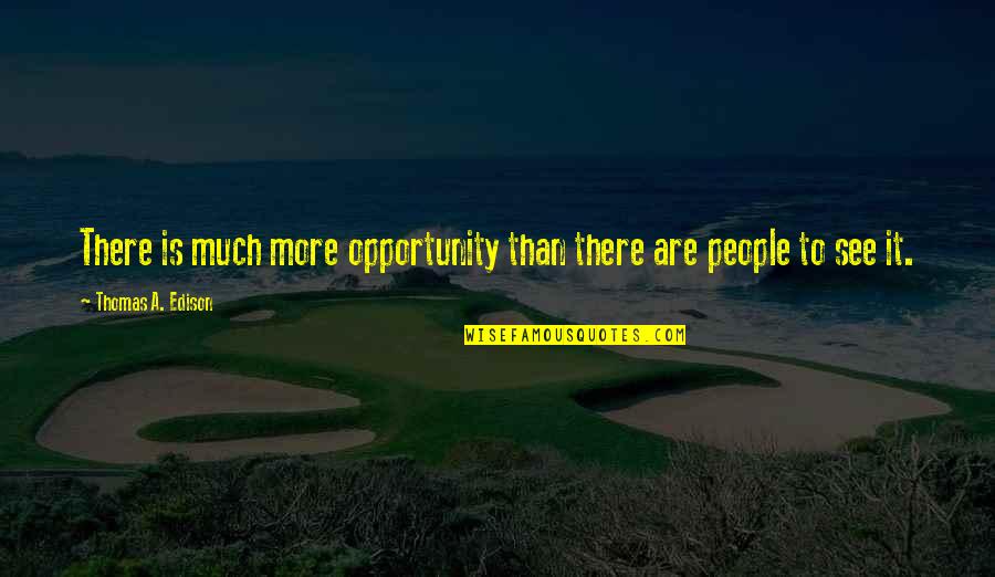 Dumb Family Members Quotes By Thomas A. Edison: There is much more opportunity than there are Dumb Family Members Quotes By Thomas A. Edison: There is much more opportunity than there are
