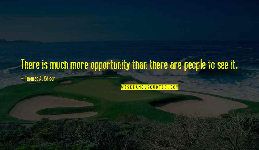 Dumb Family Members Quotes By Thomas A. Edison: There is much more opportunity than there are