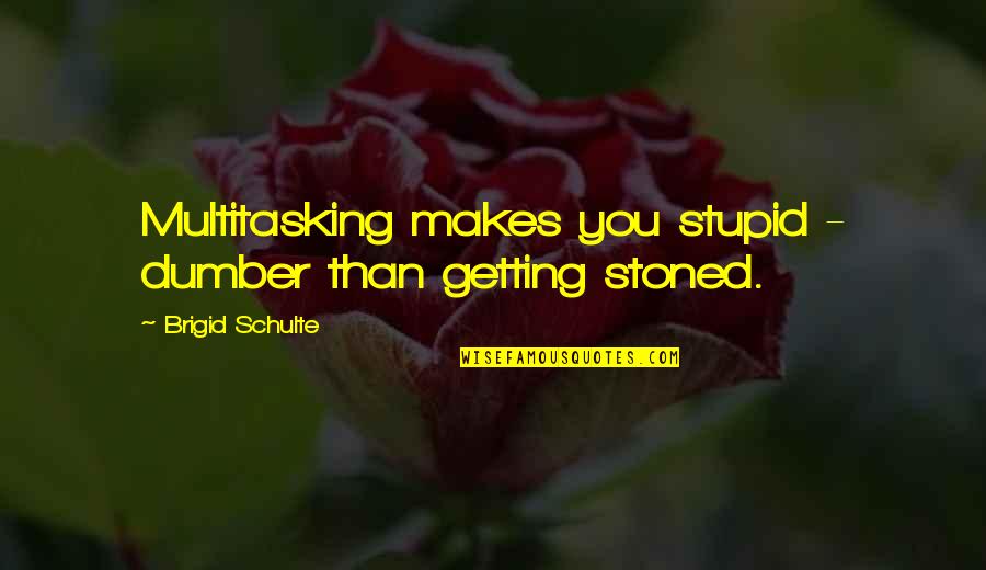 Dumber'n Quotes By Brigid Schulte: Multitasking makes you stupid - dumber than getting Dumber'n Quotes By Brigid Schulte: Multitasking makes you stupid - dumber than getting