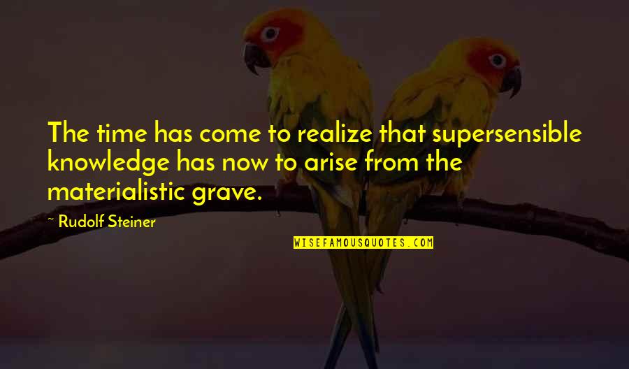 Dumebi Kachikwu Quotes By Rudolf Steiner: The time has come to realize that supersensible Dumebi Kachikwu Quotes By Rudolf Steiner: The time has come to realize that supersensible