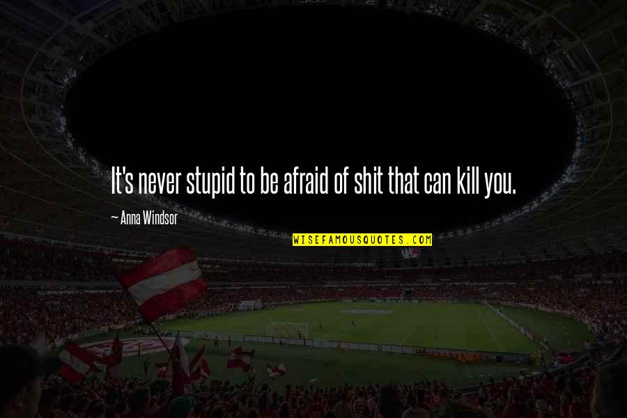 Duncannon Quotes By Anna Windsor: It's never stupid to be afraid of shit Duncannon Quotes By Anna Windsor: It's never stupid to be afraid of shit